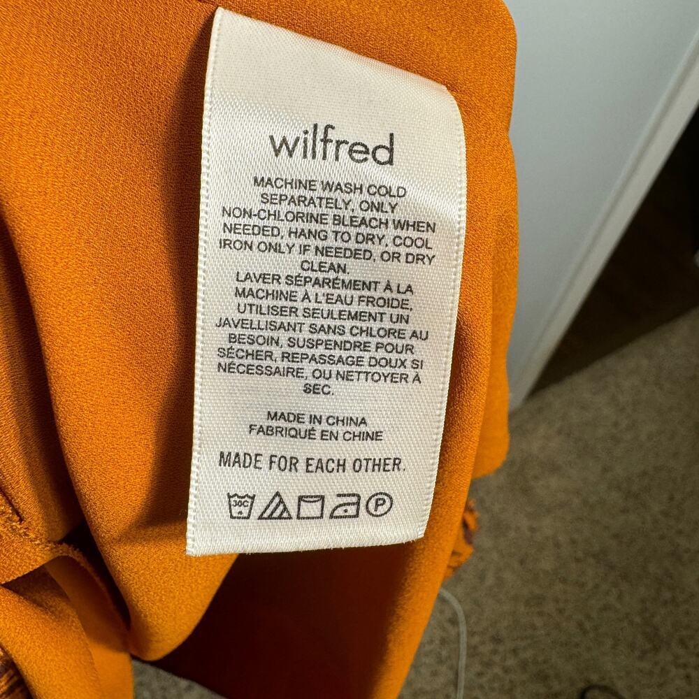 Aritzia Rust Patterned Midi Dress - Picture 8 of 9